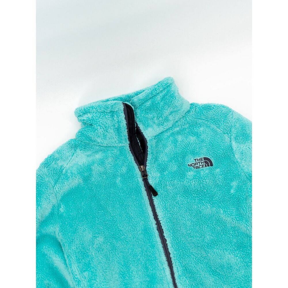The North Face Womens M Fleece Full Zip Up Sweatshirt In Teal Blue/Green Pockets - Picture 8 of 8